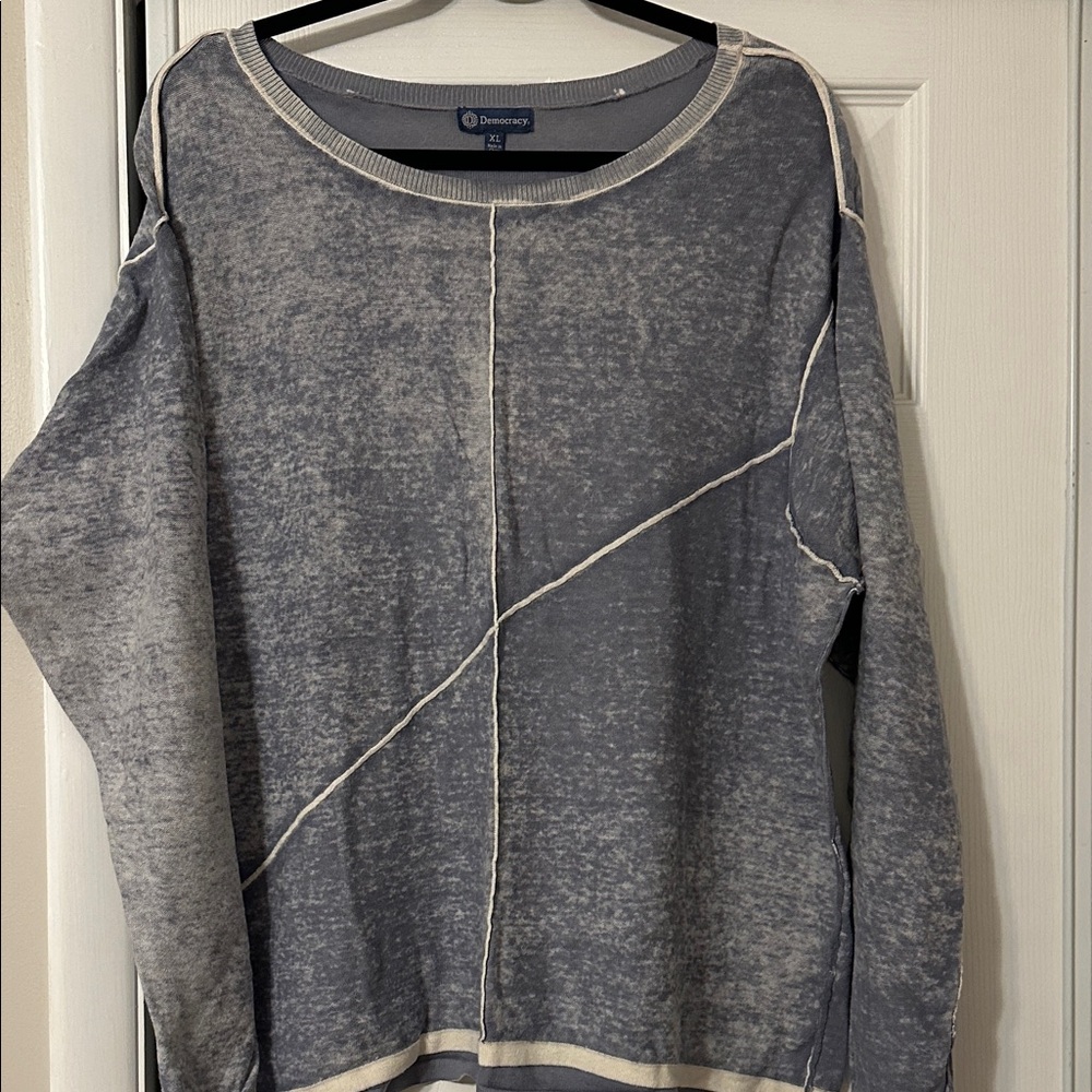 Democracy Women's Faded Indigo Crewneck Sweater